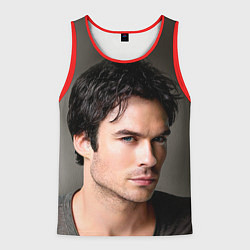 Майка-безрукавка мужская Ian Somerhalder, цвет: 3D-красный
