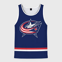 Майка-безрукавка мужская Columbus Blue Jackets, цвет: 3D-белый