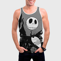 Майка-безрукавка мужская Джек: повелитель тыкв, цвет: 3D-белый — фото 2