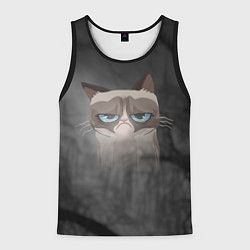 Майка-безрукавка мужская Grumpy Cat, цвет: 3D-черный