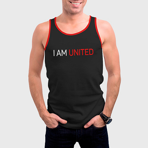 Мужская майка без рукавов Manchester United team / 3D-Красный – фото 3