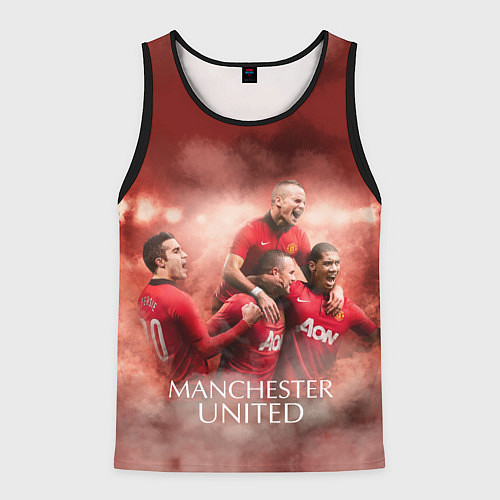 Мужская майка без рукавов Manchester United / 3D-Черный – фото 1