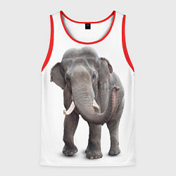 Майка-безрукавка мужская Большой слон, цвет: 3D-красный
