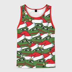 Мужская майка без рукавов Sad frog new year