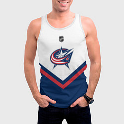 Майка-безрукавка мужская NHL: Columbus Blue Jackets, цвет: 3D-белый — фото 2