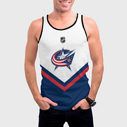Майка-безрукавка мужская NHL: Columbus Blue Jackets, цвет: 3D-черный — фото 2