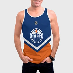 Майка-безрукавка мужская NHL: Edmonton Oilers, цвет: 3D-белый — фото 2