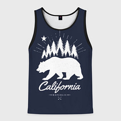Майка-безрукавка мужская California Republic, цвет: 3D-черный