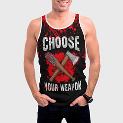 Майка-безрукавка мужская Choose Your Weapon, цвет: 3D-белый — фото 2