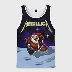 Майка-безрукавка мужская Metallica: Bad Santa, цвет: 3D-белый