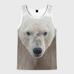 Майка-безрукавка мужская Белый медведь, цвет: 3D-белый