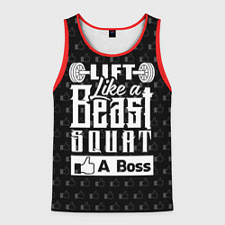 Майка-безрукавка мужская Lift Like A Beast Squat, цвет: 3D-красный