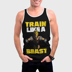Майка-безрукавка мужская Train Like a Beast, цвет: 3D-белый — фото 2