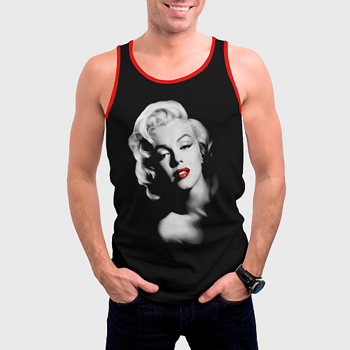 Мужская майка без рукавов Мэрилин Монро / 3D-Красный – фото 3