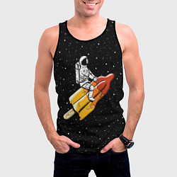 Майка-безрукавка мужская Сладкая ракета, цвет: 3D-черный — фото 2