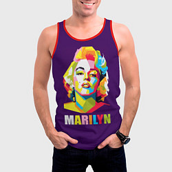 Майка-безрукавка мужская Marilyn Monroe, цвет: 3D-красный — фото 2