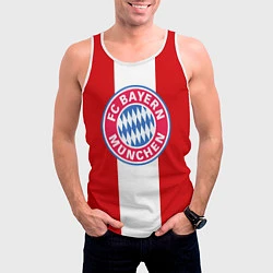 Майка-безрукавка мужская Bayern FC: Red line, цвет: 3D-белый — фото 2
