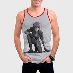 Майка-безрукавка мужская Ghost In The Shell 5, цвет: 3D-красный — фото 2