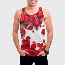 Майка-безрукавка мужская Сильные чуства, цвет: 3D-красный — фото 2