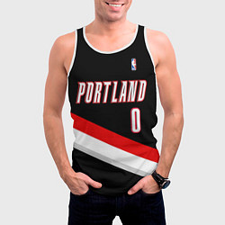 Майка-безрукавка мужская Portland Trail Blazers 0, цвет: 3D-белый — фото 2