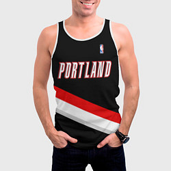 Майка-безрукавка мужская Portland Trail Blazers, цвет: 3D-белый — фото 2