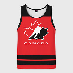Майка-безрукавка мужская Canada Team, цвет: 3D-черный