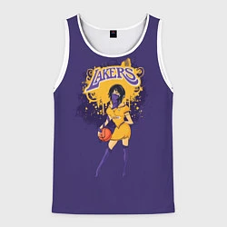 Майка-безрукавка мужская Lakers, цвет: 3D-белый