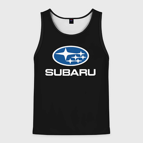 Мужская майка без рукавов Subaru - emblem / 3D-Черный – фото 1