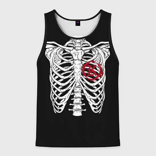 Мужская майка без рукавов Кукрыниксы: Скелет / 3D-Черный – фото 1