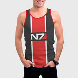 Майка-безрукавка мужская Mass Effect: N7, цвет: 3D-красный — фото 2