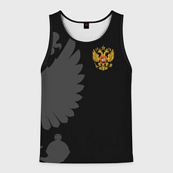 Майка-безрукавка мужская Russia - Black collection, цвет: 3D-черный