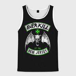 Майка-безрукавка мужская Overkill: New Jersey, цвет: 3D-белый