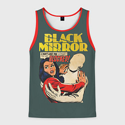 Майка-безрукавка мужская Black Mirror: Blocked, цвет: 3D-красный