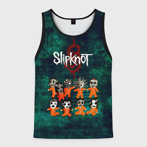 Мужская майка без рукавов Группа Slipknot / 3D-Черный – фото 1