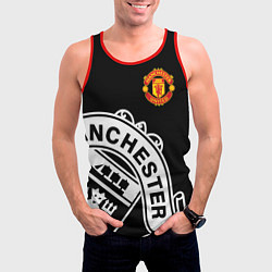 Майка-безрукавка мужская Man United: Black Collection, цвет: 3D-красный — фото 2