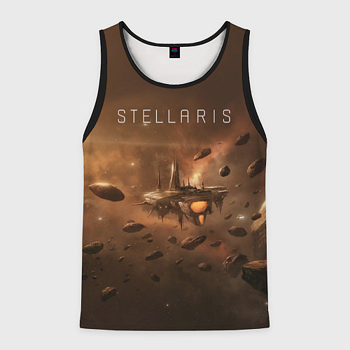 Мужская майка без рукавов Stellaris / 3D-Черный – фото 1