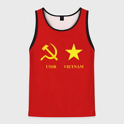 Майка-безрукавка мужская СССР и Вьетнам, цвет: 3D-черный
