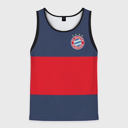 Мужская майка без рукавов Bayern Munchen - Red-Blue FCB 2022 NEW / 3D-Черный – фото 1