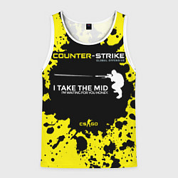 Майка-безрукавка мужская Counter-Strike: Go Mid, цвет: 3D-белый