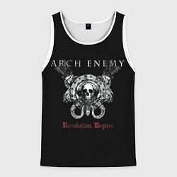 Майка-безрукавка мужская Arch Enemy: Revolution Begins, цвет: 3D-белый