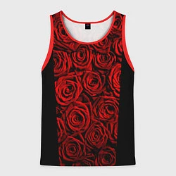 Майка-безрукавка мужская Унисекс / Красные розы, цвет: 3D-красный