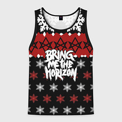 Майка-безрукавка мужская Праздничный Bring Me the Horizon, цвет: 3D-черный