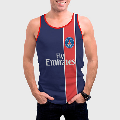 Мужская майка без рукавов FC PSG: Original / 3D-Красный – фото 3