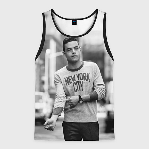 Мужская майка без рукавов Rami Malek / 3D-Черный – фото 1