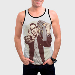 Майка-безрукавка мужская Eminem: Street Music, цвет: 3D-черный — фото 2