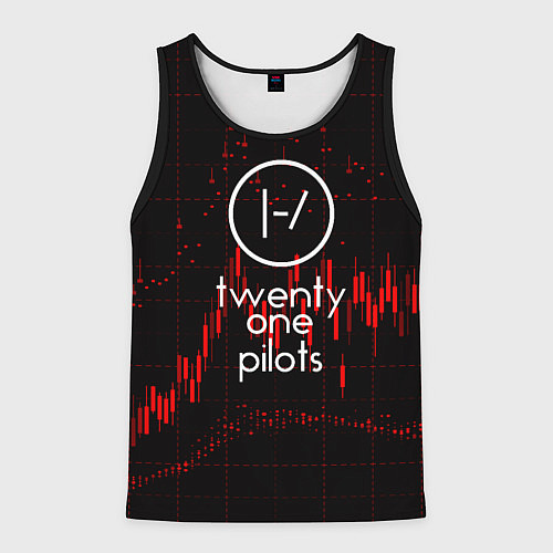 Мужская майка без рукавов Twenty one pilots / 3D-Черный – фото 1