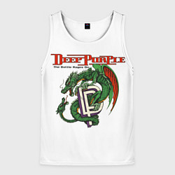 Майка-безрукавка мужская Deep Purple: Green Gragon, цвет: 3D-белый