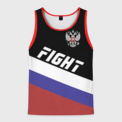 Майка-безрукавка мужская Fight Russia, цвет: 3D-красный