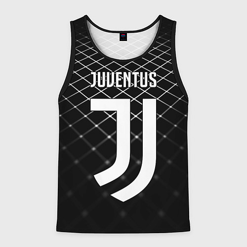 Мужская майка без рукавов FC Juventus: Black Lines / 3D-Черный – фото 1