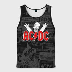 Мужская майка без рукавов AC DC - Homer Simpson
